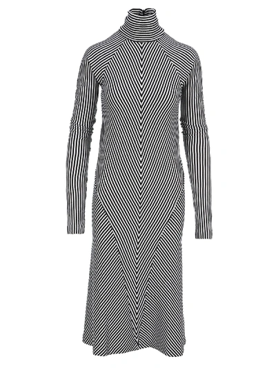 Shop Haider Ackermann Striped Mini Dress In Black/white