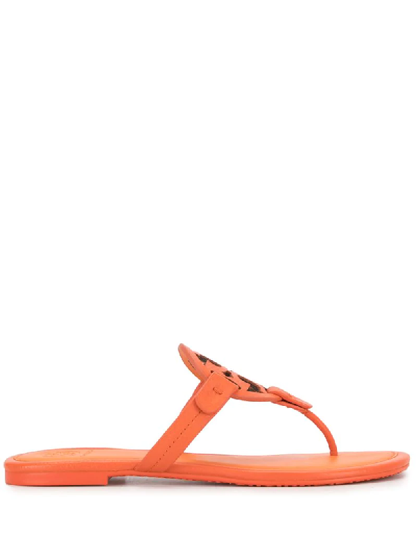 tory burch orange flip flops