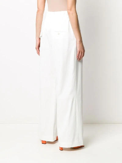 Shop Jejia Straight Leg Trousers In White