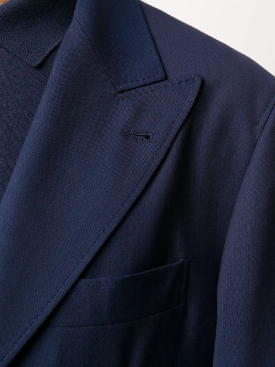 Shop Brunello Cucinelli Wool Two-piece Suit In Blue