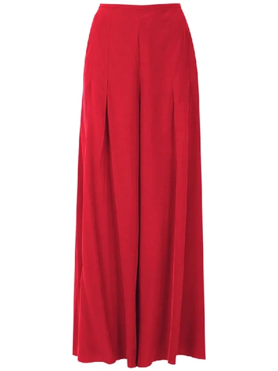 Shop Alcaçuz Rhyno Palazzo Trousers In Red