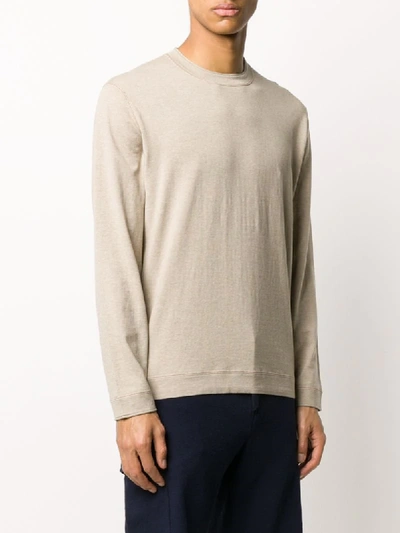 Shop Brunello Cucinelli Crew Neck Sweatshirt In Neutrals