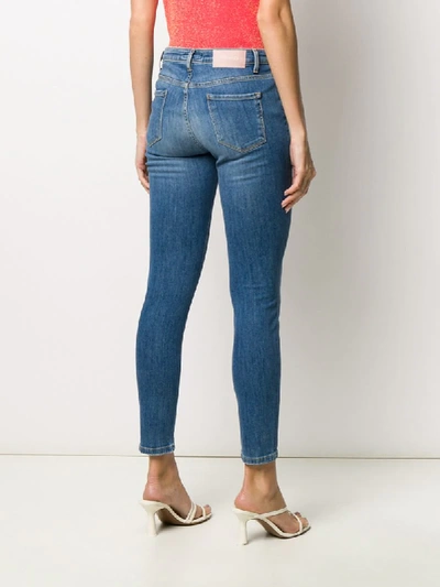 Shop Pinko Faded Skinny Jeans In Blue