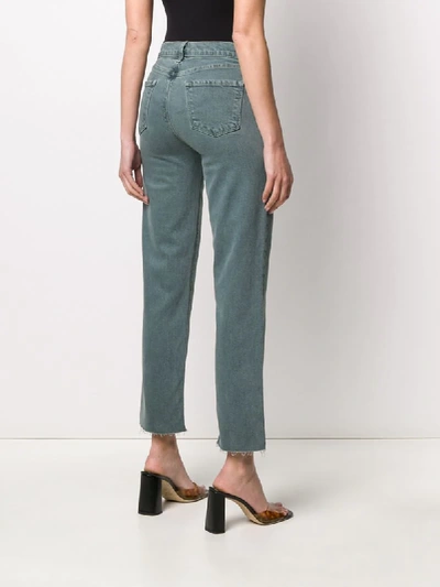 Shop J Brand Adele Mid-rise Jeans In Blue