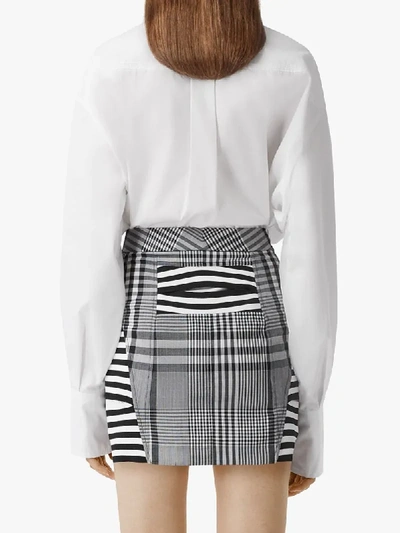 Shop Burberry Location Print Oversized Shirt In White