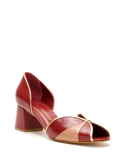 Sarah Chofakian Tracy Leather Pumps In Red