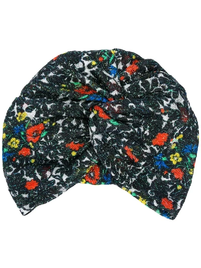 Shop Missoni Embroidered Turban In Black