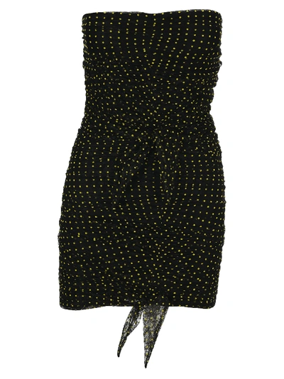 Shop Philosophy Di Lorenzo Serafini Philosophy Polka-dot Tulle Dress In Black + Yellow