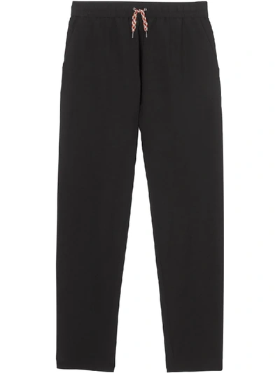 Shop Burberry Icon Stripe Track Pants In Black