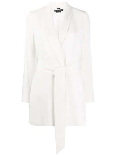 Shop Alice And Olivia Wheaton Shawl Lapel Wrap Blazer In White