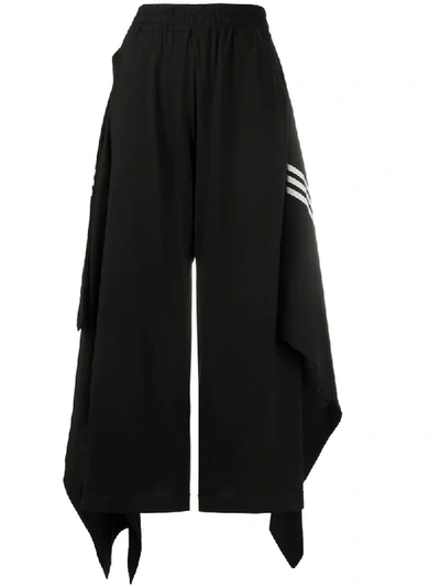 Shop Y-3 Flared Side Striped Track Pants In Black