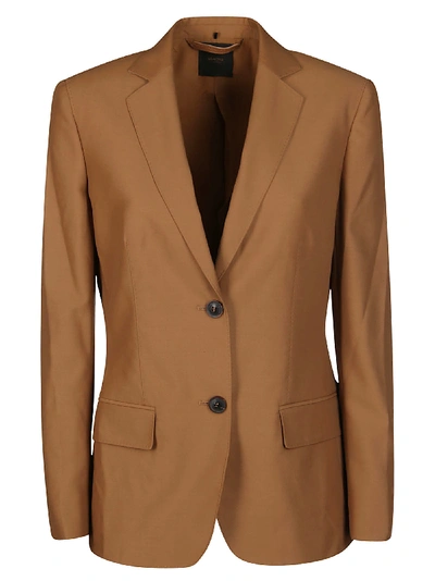 Shop Agnona Brown Wool Blazer