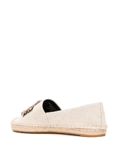 Shop Tory Burch Ines Embellished Espadrilles In Neutrals