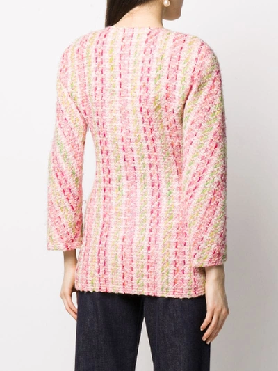 Pre-owned Chanel 1990s Bouclé Tweed Jacket In Pink