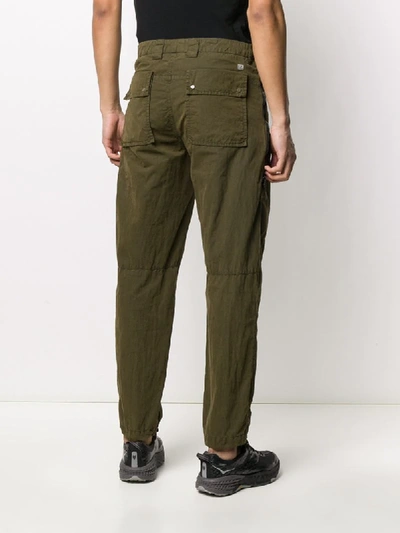 Shop C.p. Company Tapered-leg Cargo Trousers In Green