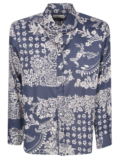 Shop Etro Floral Printed Shirt In Blu