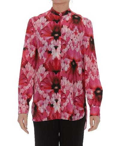 Shop Alexander Mcqueen Endangered Flower Shirt In Rosa