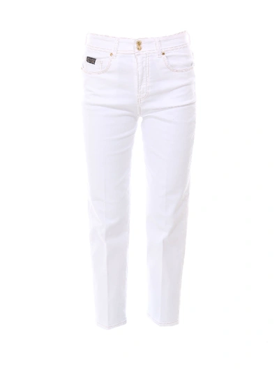 Shop Versace Jeans Couture Pants In Bianco