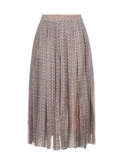 Shop Fendi Skirt In Brown/pink