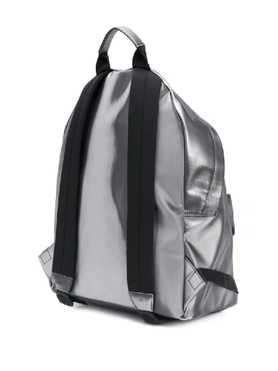 Shop Balmain B-back Backpack In Silver