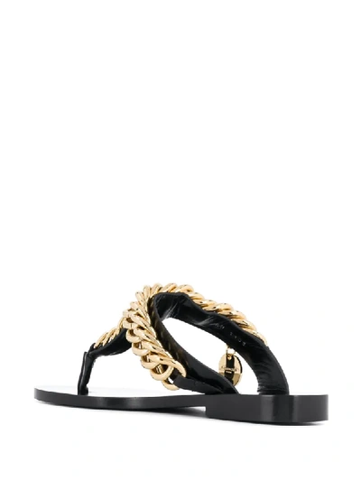 Shop Givenchy Chain-detail Sandals In Black