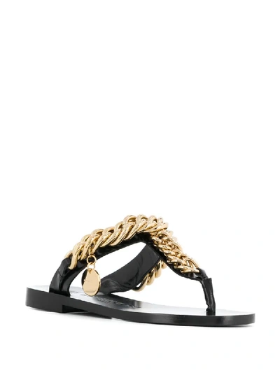Shop Givenchy Chain-detail Sandals In Black