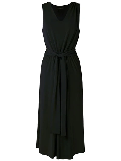 Shop Alcaçuz Belted Basic Dress In Black