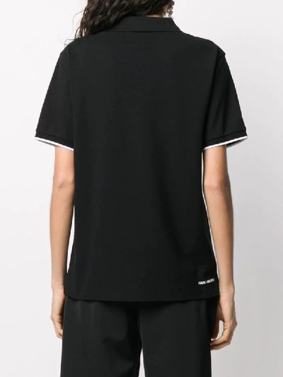 Shop Karl Lagerfeld Square Address Logo Shirt In Black