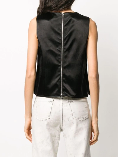 Shop Colville Sleeveless Zip-up Top In Black