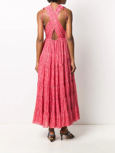 Shop Ulla Johnson Karima Abstract-print Dress In Pink