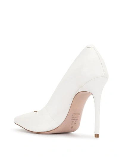 Shop Schutz Pointed Toe 105mm Pumps In White