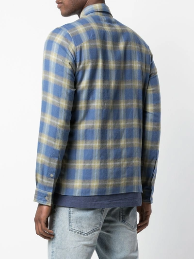 John Elliott Plaid Button-up Flannel Shirt In Blue