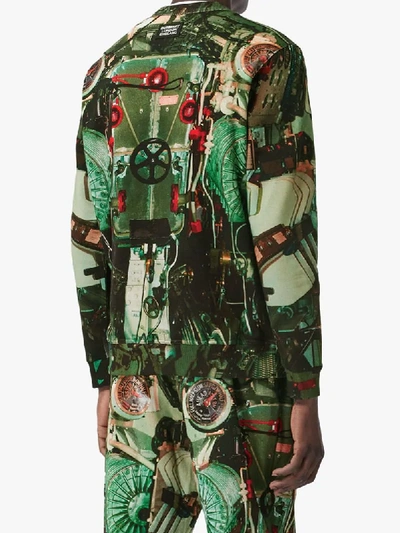 Shop Burberry Submarine Graphic-print Sweatshirt In Green