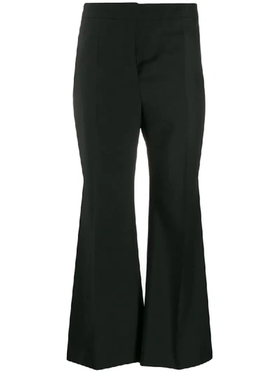 Shop Jil Sander Flared Cropped Trousers In Black