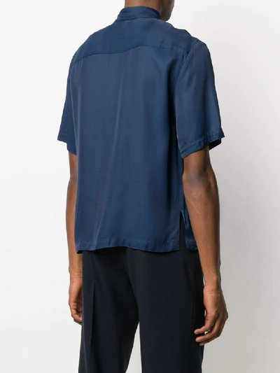 Shop Sandro Short Sleeved Shirt In Blue