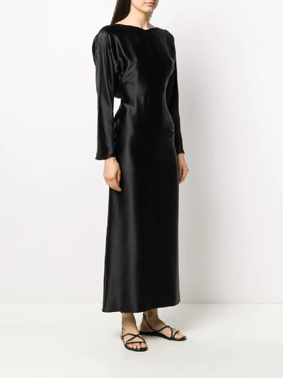 Shop Deitas Demeter Knot Silk Dress In Black