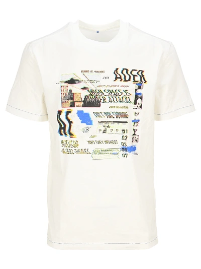 Ader Error Semioversized Multiple Graphics T-shirt In White