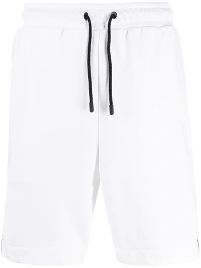 Shop Fendi Ff Stripe Track Shorts In White