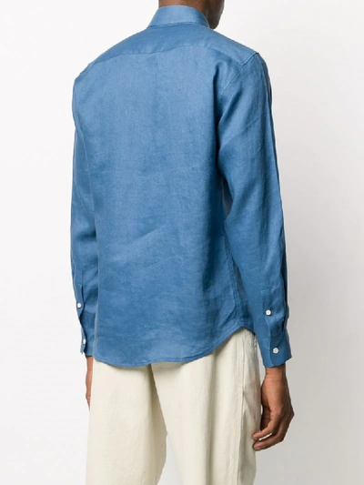 Shop Sandro Relaxed Fit Shirt In Blue
