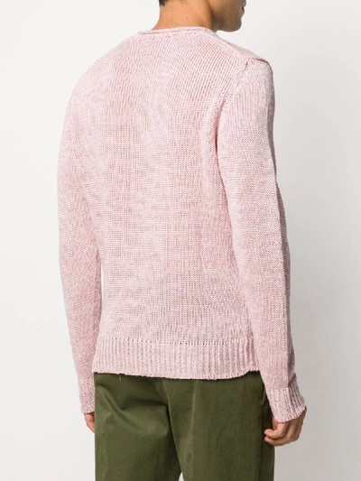 Shop Altea Crocheted Crewneck Jumper In Pink