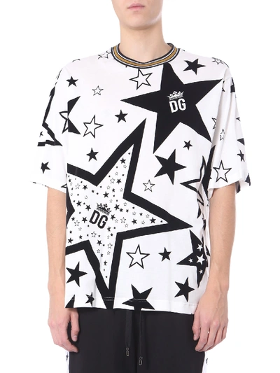 Shop Dolce & Gabbana Millennials Star T-shirt In Cream