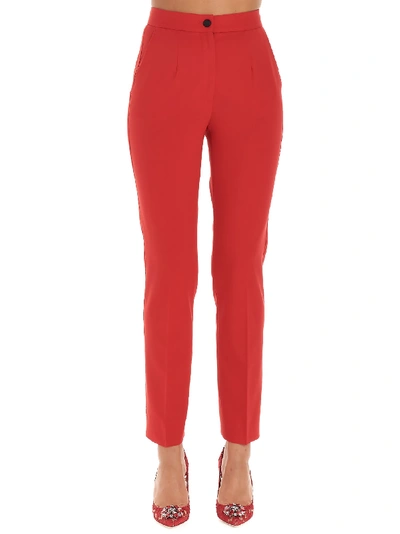 Shop Dolce & Gabbana Pants In Rosso Lacca