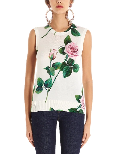 Shop Dolce & Gabbana Vest In Rose Rosa