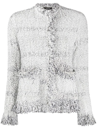Shop Avant Toi Fitted Woven Jacket In White