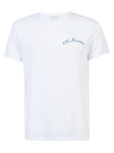 Shop Alexander Mcqueen Chest Logo T-shirt In White/multicolor