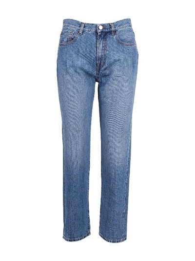 Shop Moncler Cotton Jeans In Blue