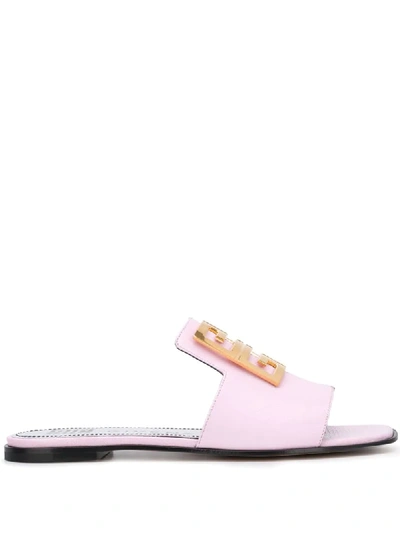 Shop Givenchy 4g Leather Sandals In Pink