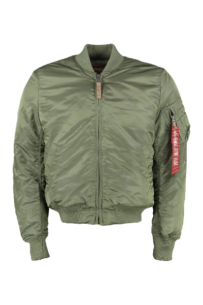 Shop Alpha Industries Ma-1 Vf 59 Padded Bomber Jacket In Green