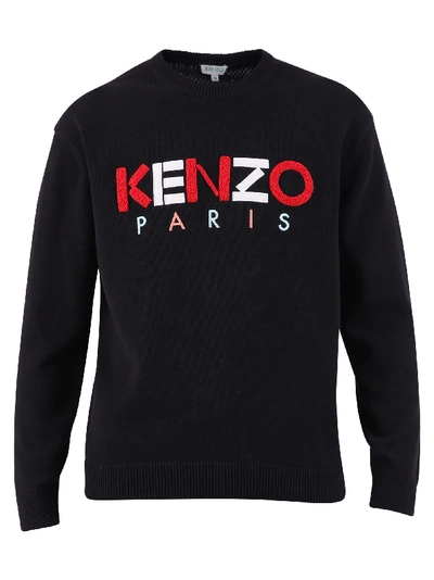 Shop Kenzo Branded Sweater In Black