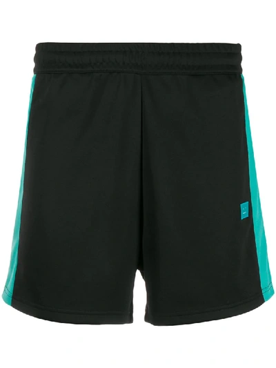 Shop Acne Studios Side-stripe Shorts In Black